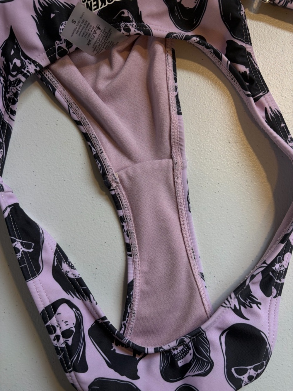 Broken Promises Reaper Guide Purple High Leg Bikini Purple Swimsuit Swim Small - Picture 8 of 8